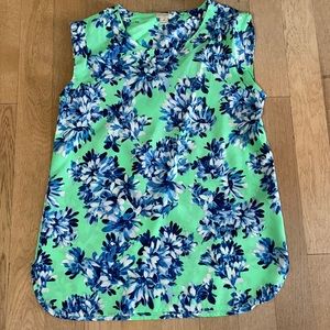 J.Crew Floral Sleeveless Blouse
